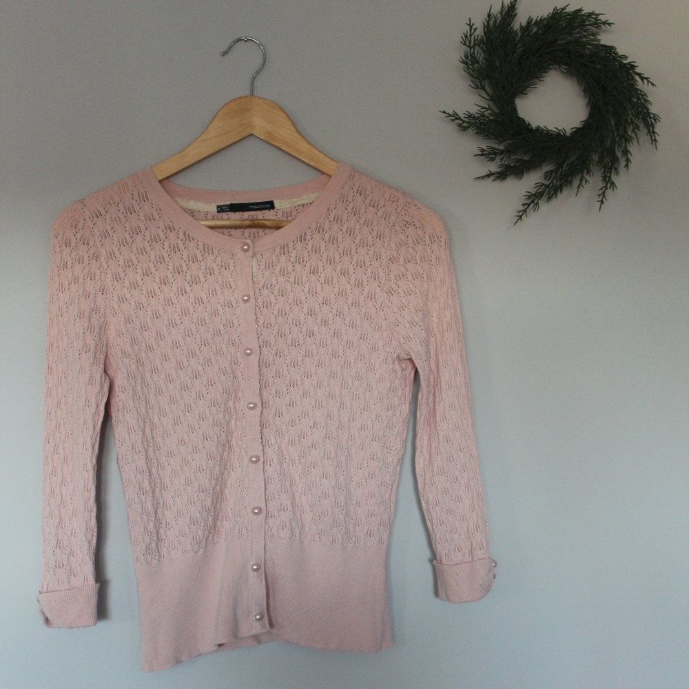 Maurices Pointelle Button Front Cardigan